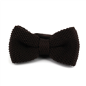 Solid Coffee Brown Knit Bow Tie