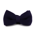 Purple Solid Knit Bow Tie