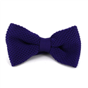Solid Purple Knit Bow Tie
