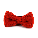 Light Red Solid Knit Bow Tie
