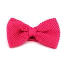 Solid Intense Pink Knit Bow Tie