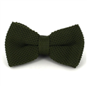 Solid Army Green Knit Bow Tie