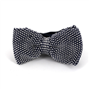 Speckled Blue and White Knit Bow Tie