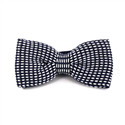 Speckled Blue and White Knit Bow Tie