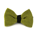 Speckled Black and Yellow Knit Bow Tie