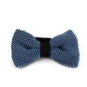 Speckled Black and Blue Knit Bow Tie