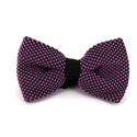 Speckled Black and Lilac Knit Bow Tie
