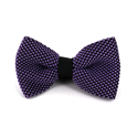 Black and Purple Speckled Knit Bow Tie