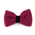 Black and Pink Speckled Knit Bow Tie