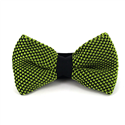 Speckled Black and Green Knit Bow Tie