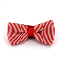 Red and White Striped Knit Bow Tie
