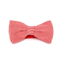 Red and White Striped Knit Bow Tie