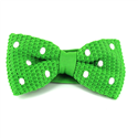 Green Polka Dot Knit Bow Tie