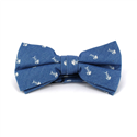 Light Denim Fishbone Bow Tie