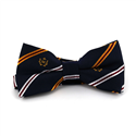 Classic Navy Striped Bow Tie