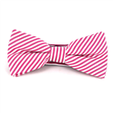 Magenta and White Fine Striped Bow Tie