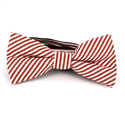 Orange and White Fine Striped Bow Tie