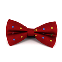 Red Bow Tie with Multicolor Polka Dots