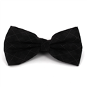 Grey and Black Diamond Pattern Bow Tie