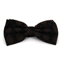 Brown and Black Diamond Pattern Bow Tie