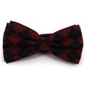 Red and Black Diamond Pattern Bow Tie