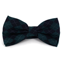 Green and Black Diamond Bow Tie
