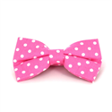 Pink Bow Tie with White Polka Dots
