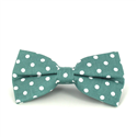 Green Bow Tie with White Polka Dots