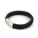Black Leather Cord Bracelet III