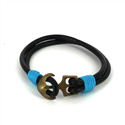 Leather Bracelet with Anchor