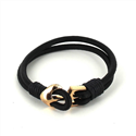 Leather Bracelet with Anchor