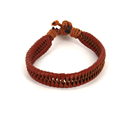 Light Brown Braided Leather Bracelet