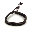 Dark Brown Braided Leather Bracelet