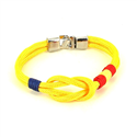 Yellow Knot Bracelet with Spanish Flag