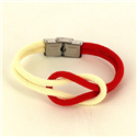 White and Red Knot Bracelet