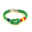 Green Knot Bracelet with Spanish Flag