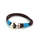 Braided Leather Bracelet with Anchor