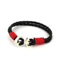 Braided Leather Bracelet with Anchor