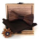 Wooden Bow Tie Set