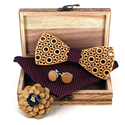 Wooden Bow Tie Set