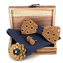 Wooden Bow Tie Set