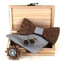 Wooden Bow Tie Set