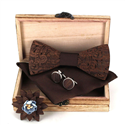 Wooden Bow Tie Set