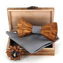 Wooden Bow Tie Set