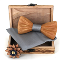 Wooden Bow Tie Set