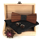 Wooden Bow Tie Set