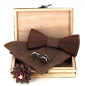 Wooden Bow Tie Set
